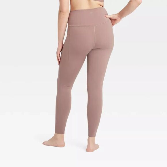Womens Soft Ultra High-Rise Pocketed Leggings All in Motion ( Sz-XS) Light Brown - Picture 5 of 6